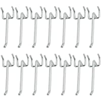 Ganchos para tableros- 48 Piezas Tableros Agujeros Metal ganchos- Pegboard Tableros Clavijas- Ganchos para Colgar Tienda…